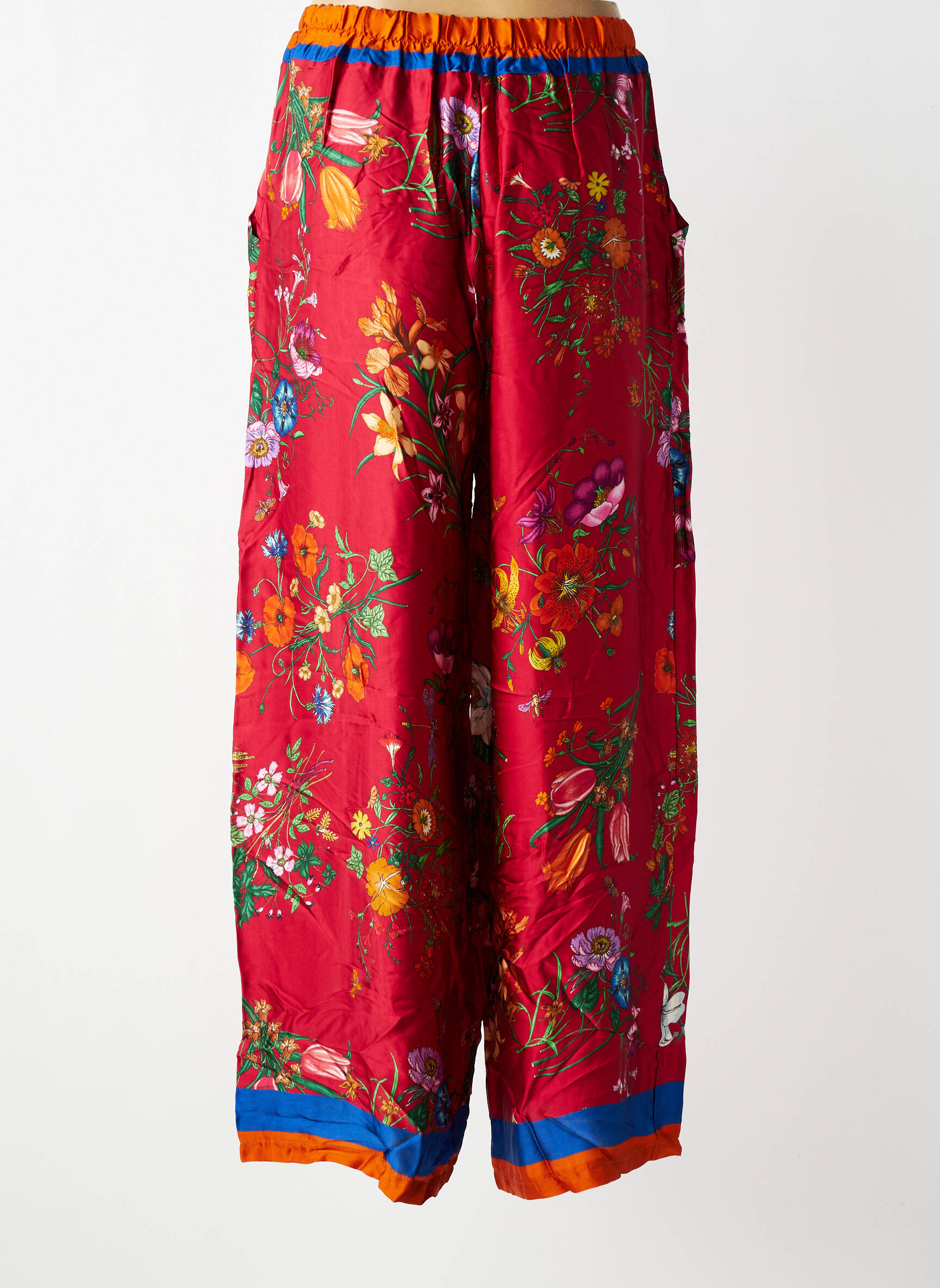 Pantalon larg croială fluidă mărime normală roșu CECILE WANG femeie