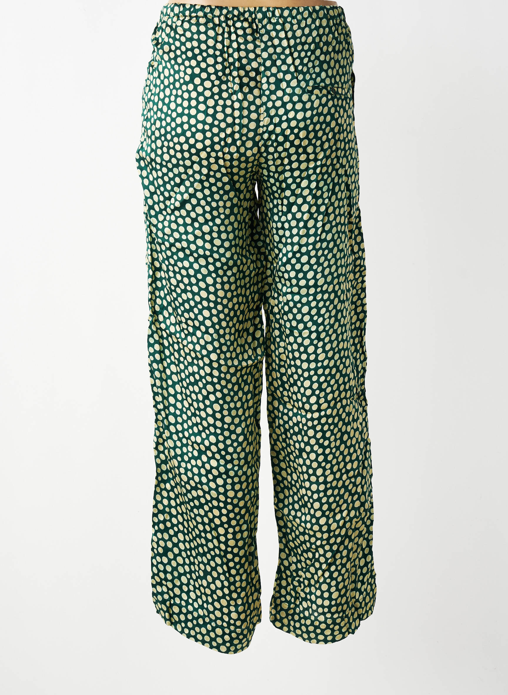 Pantalon drept talie elastică mărime normală verde CHARLIE JOE femeie