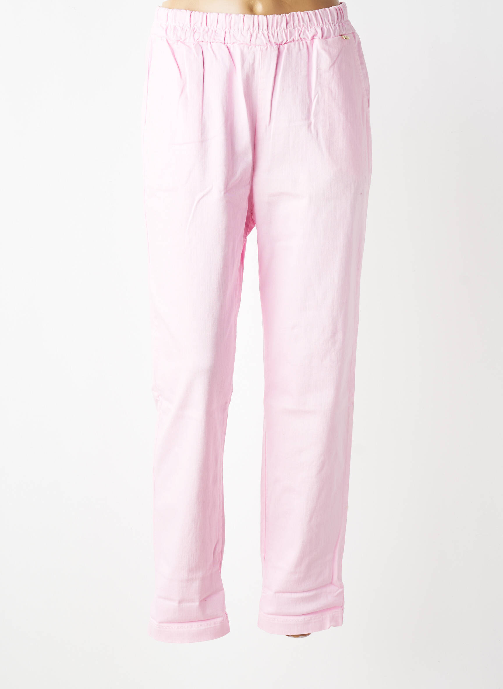 Pantalon drept elasticitate mărime normală roz MARYLEY femeie