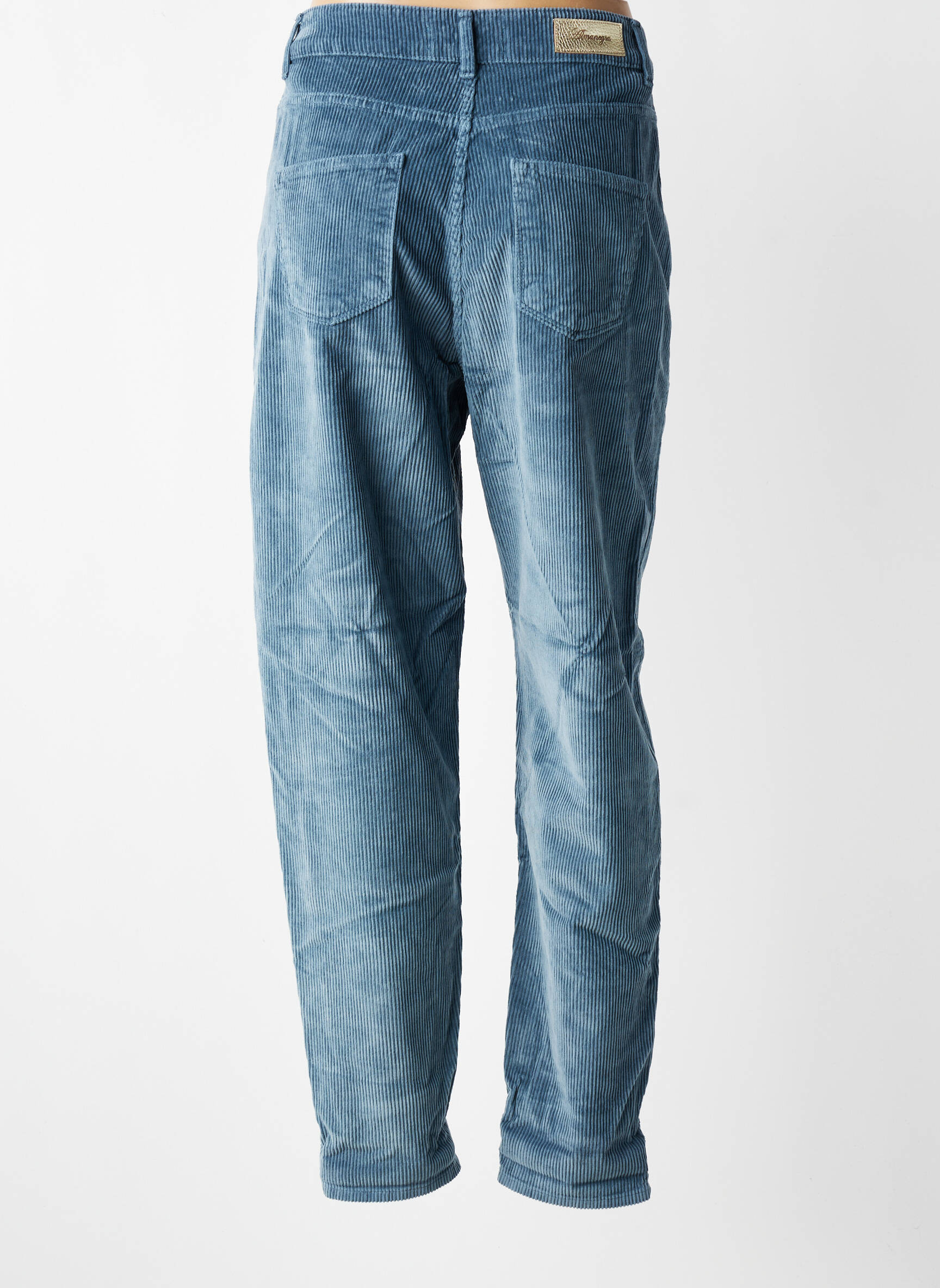 Pantalon slim talie înaltă talie înaltă albastru ALMANEGRA femeie