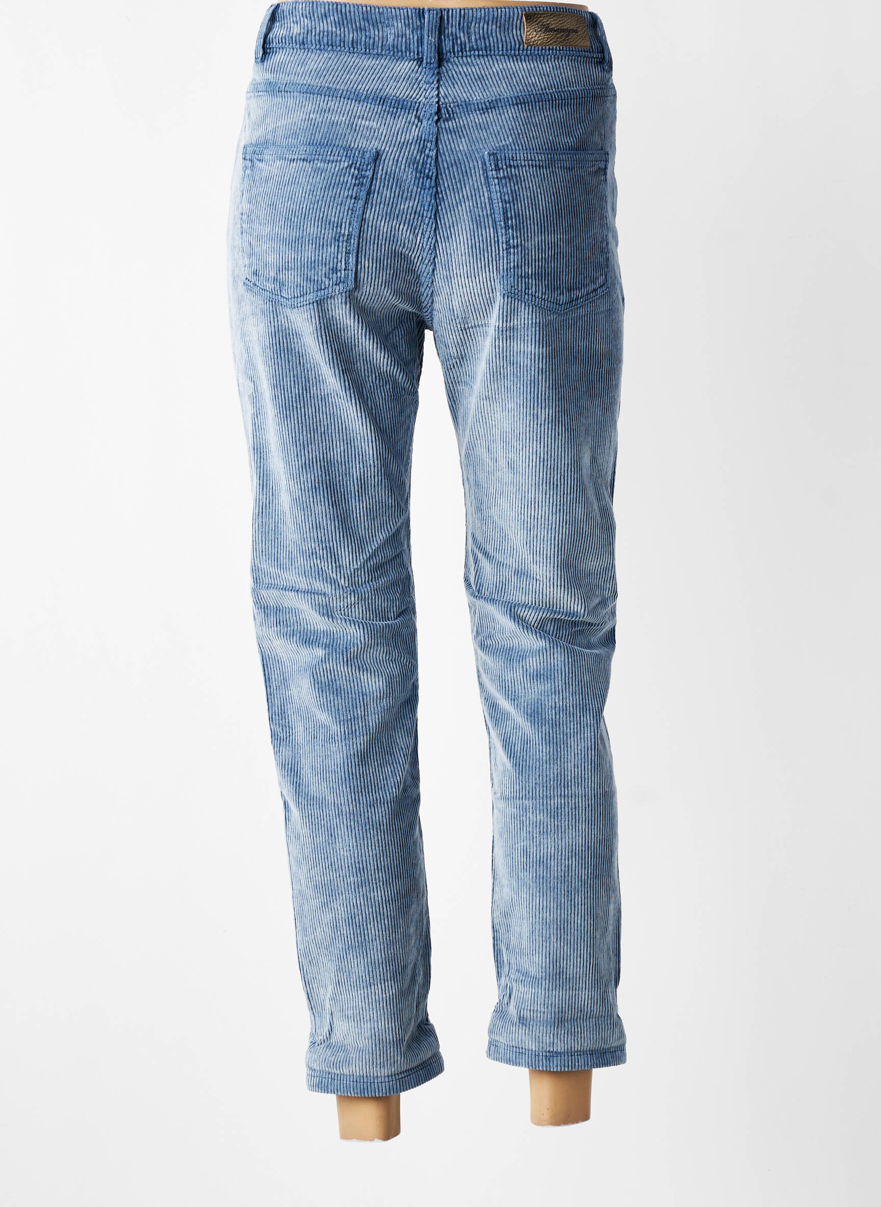 Pantalon slim talie înaltă talie înaltă albastru ALMANEGRA femeie