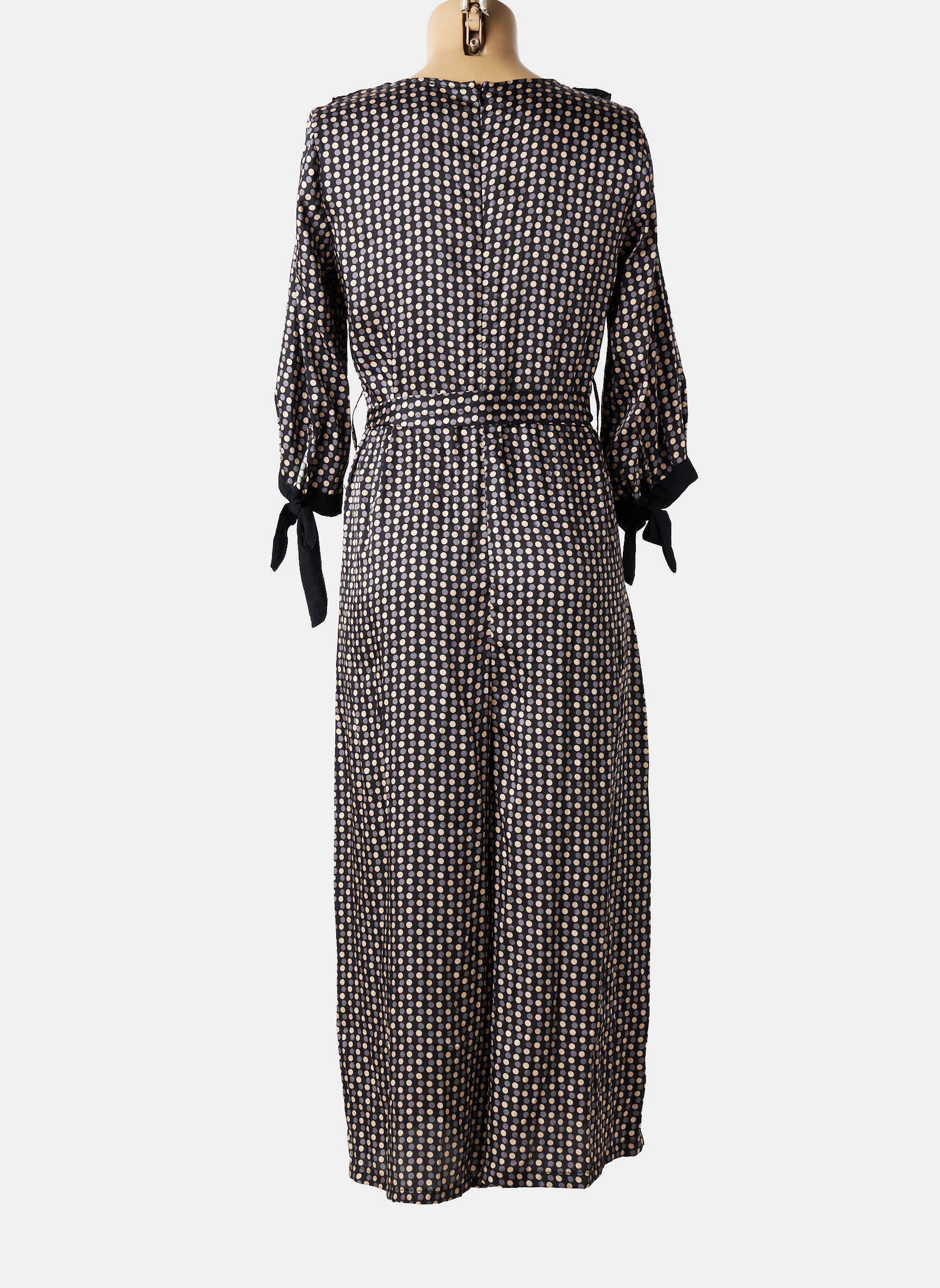 Salopetă-pantalon închidere cu fermoar la spate mâneci 3/4 negru MARYLEY femeie