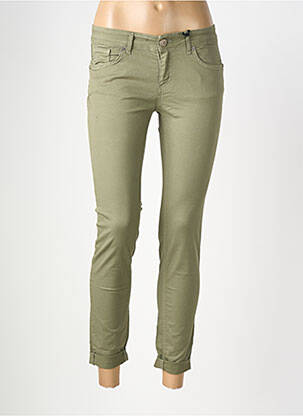 Pantalon slim elasticitate mărime normală verde ALMANEGRA femeie
