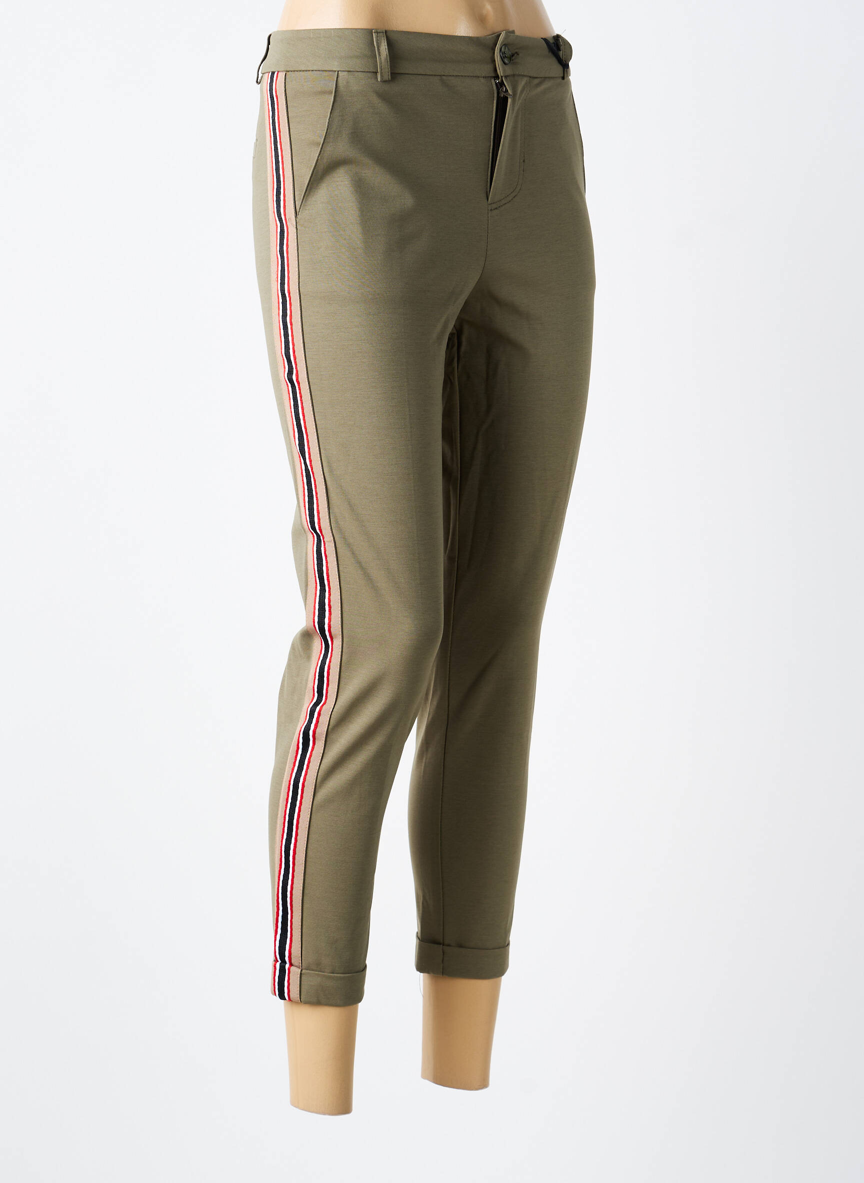 Pantalon 7/8 elasticitate mărime normală verde MARYLEY femeie