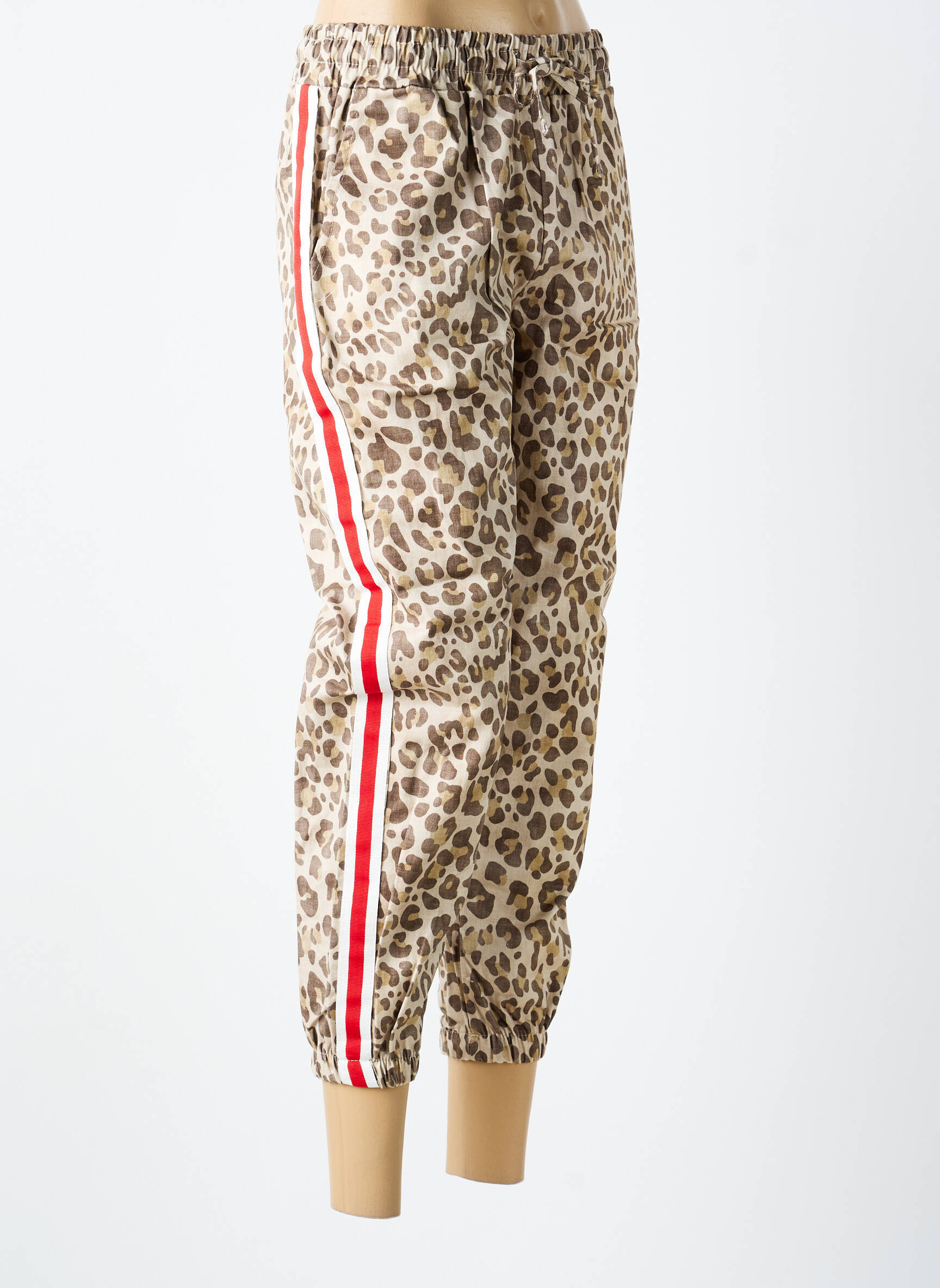 Pantalon 7/8 elasticitate mărime normală maro CECILE WANG femeie
