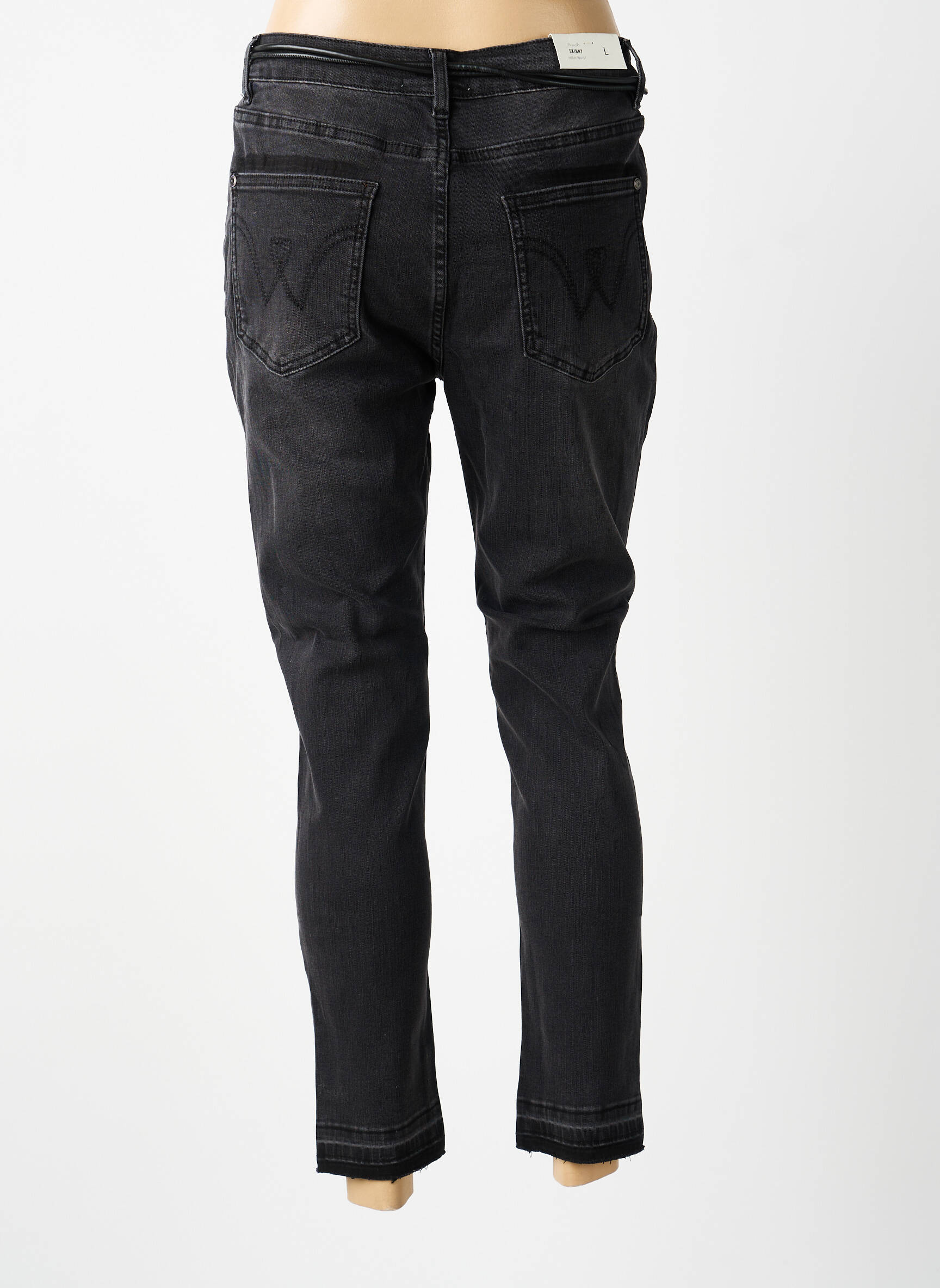 Blugi cu croială dreaptă broderie cu nituri mărime normală negru DENIM DAYS femeie