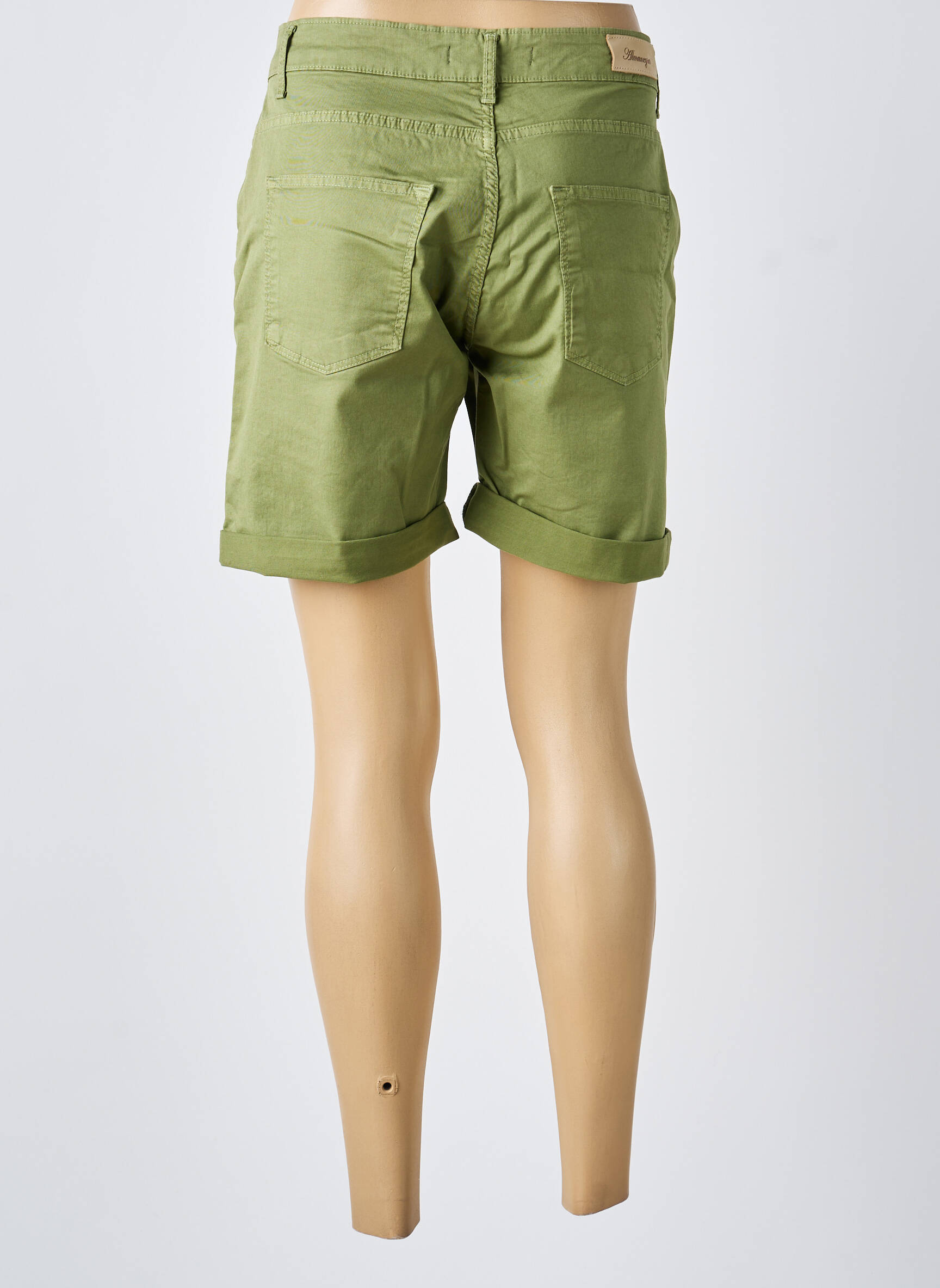 Șort țesătură denim mărime normală verde ALMANEGRA femeie