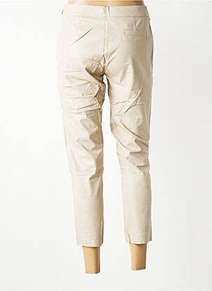Pantalon 7/8 talie cu cleme mărime normală bej MARYLEY femeie