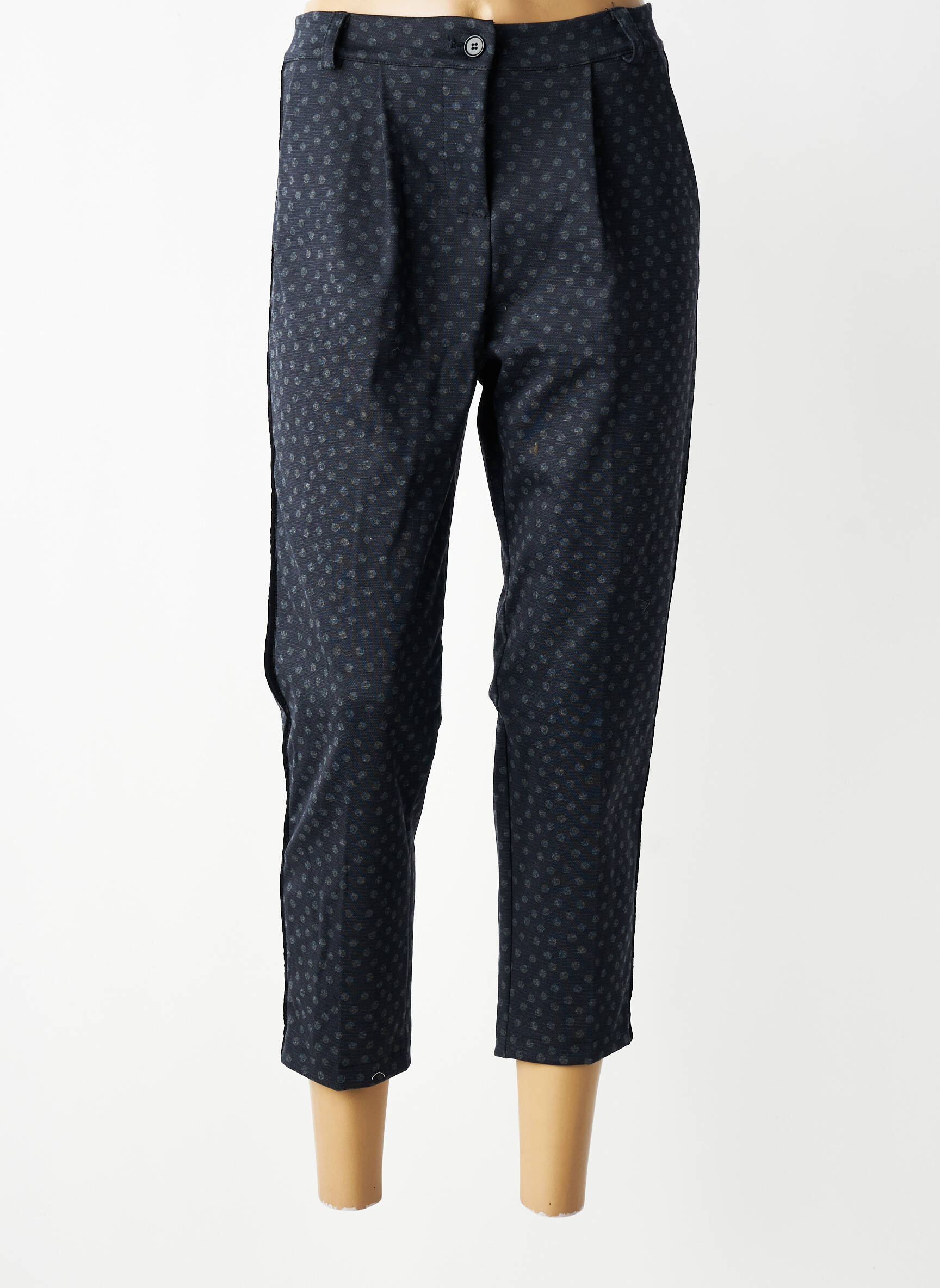 Pantalon 7/8 talie înaltă talie înaltă gri MARYLEY femeie