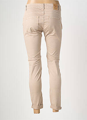 Pantalon slim talie elastică mărime normală bej ALMANEGRA femeie