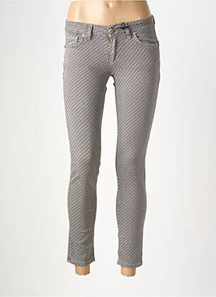 Pantalon slim talie elastică mărime normală gri ALMANEGRA femeie