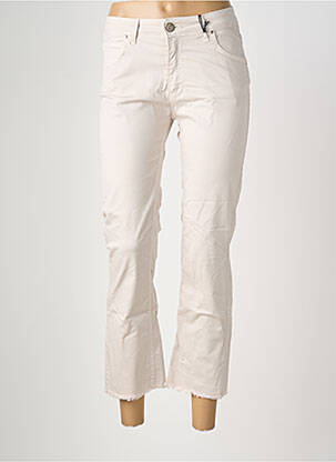 Pantalon 7/8 elasticitate mărime normală bej ALMANEGRA femeie