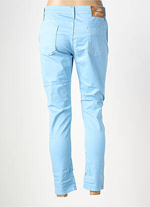 Pantalon 7/8 elasticitate mărime normală albastru ALMANEGRA femeie