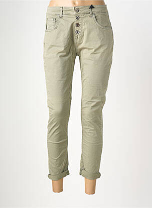 Pantalon 7/8 elasticitate mărime normală verde ALMANEGRA femeie