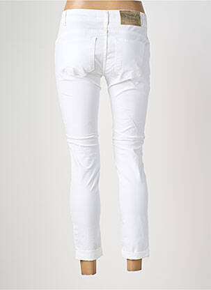 Pantalon 7/8 elasticitate mărime normală alb ALMANEGRA femeie