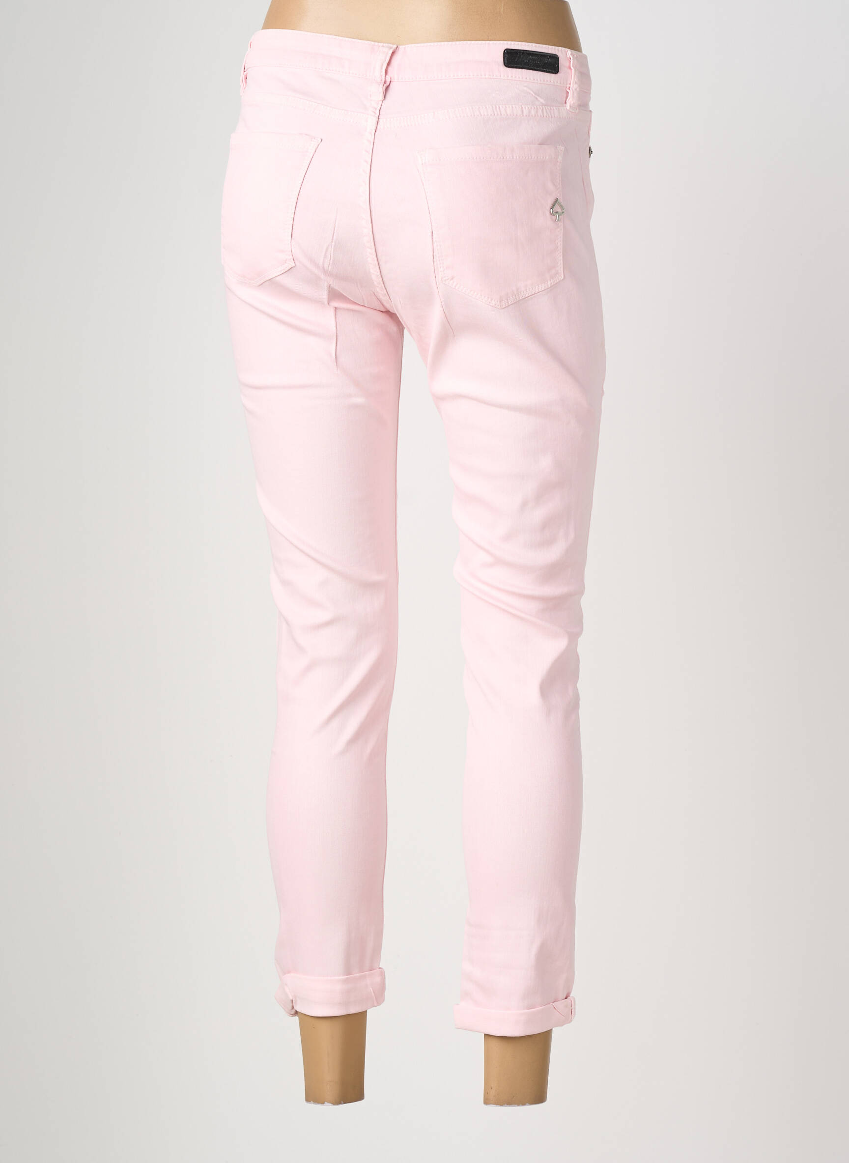 Pantalon slim elasticitate mărime normală roz MARYLEY femeie