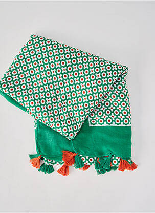 Eșarfă țesătură poplin verde KING KONG femeie