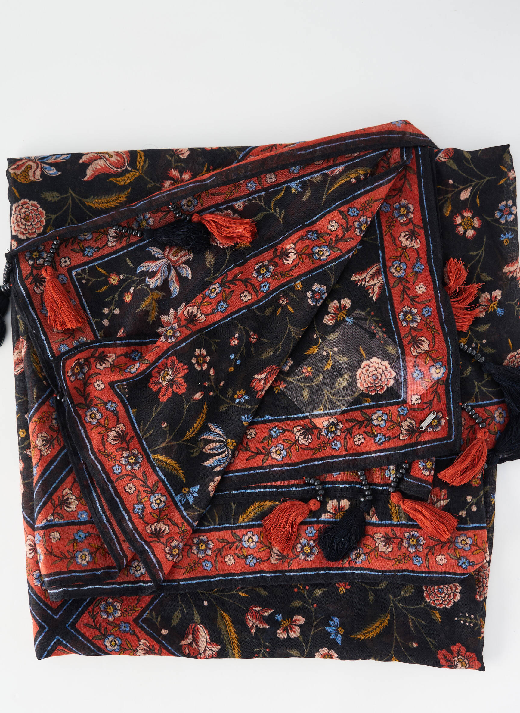 Eșarfă țesătură poplin negru PEPE JEANS femeie