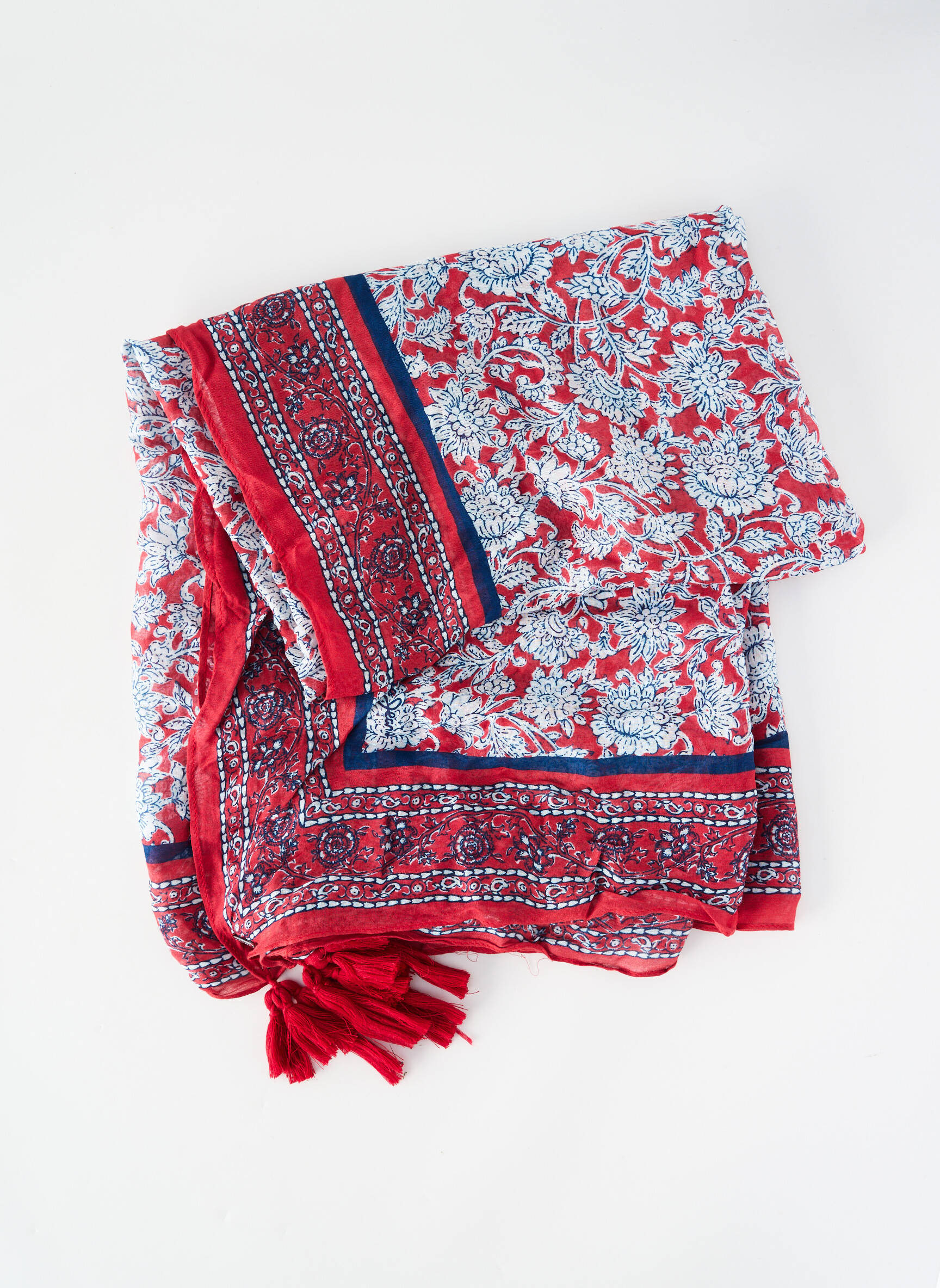 Eșarfă țesătură poplin roșu PEPE JEANS femeie
