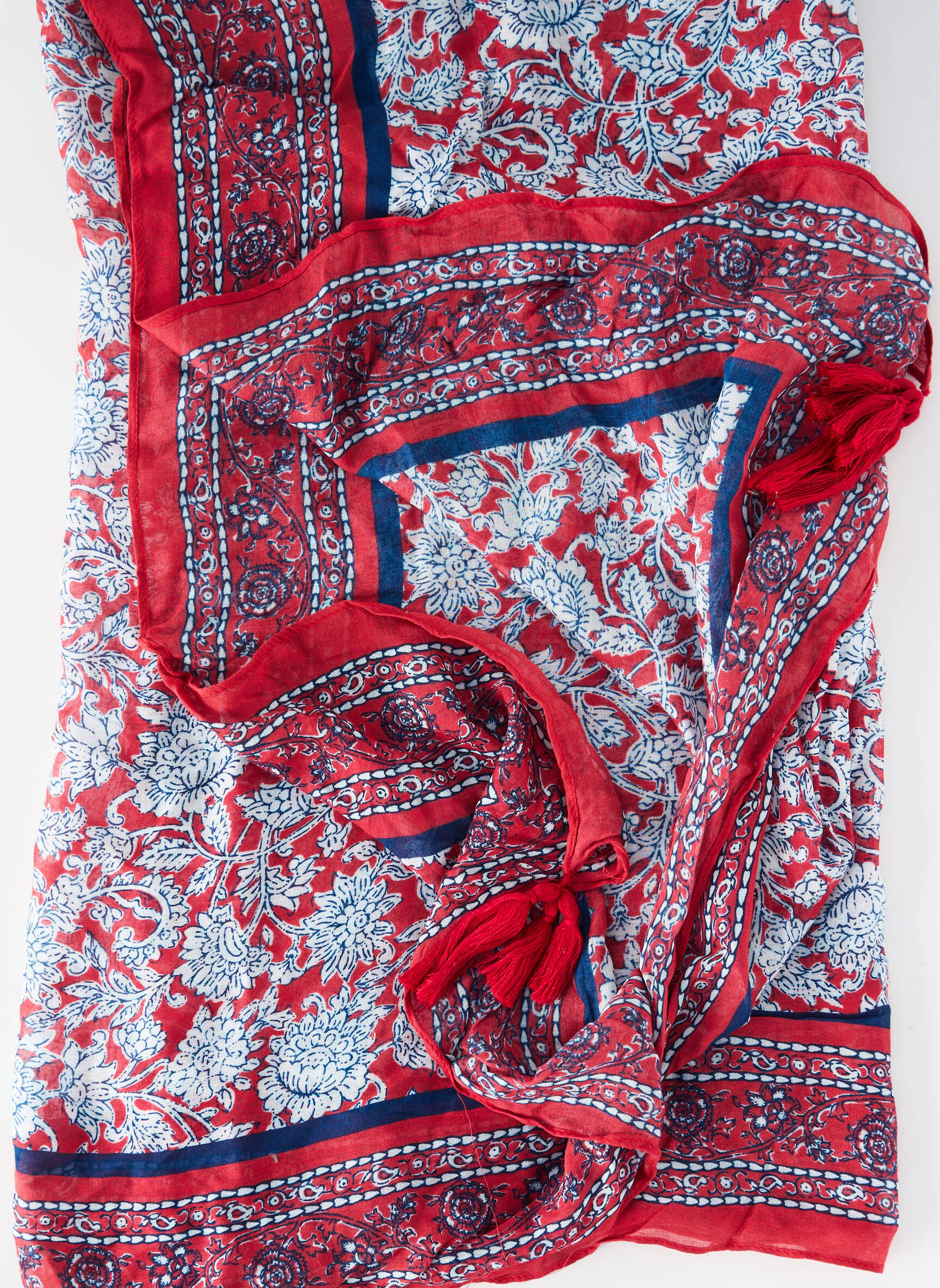 Eșarfă țesătură poplin roșu PEPE JEANS femeie
