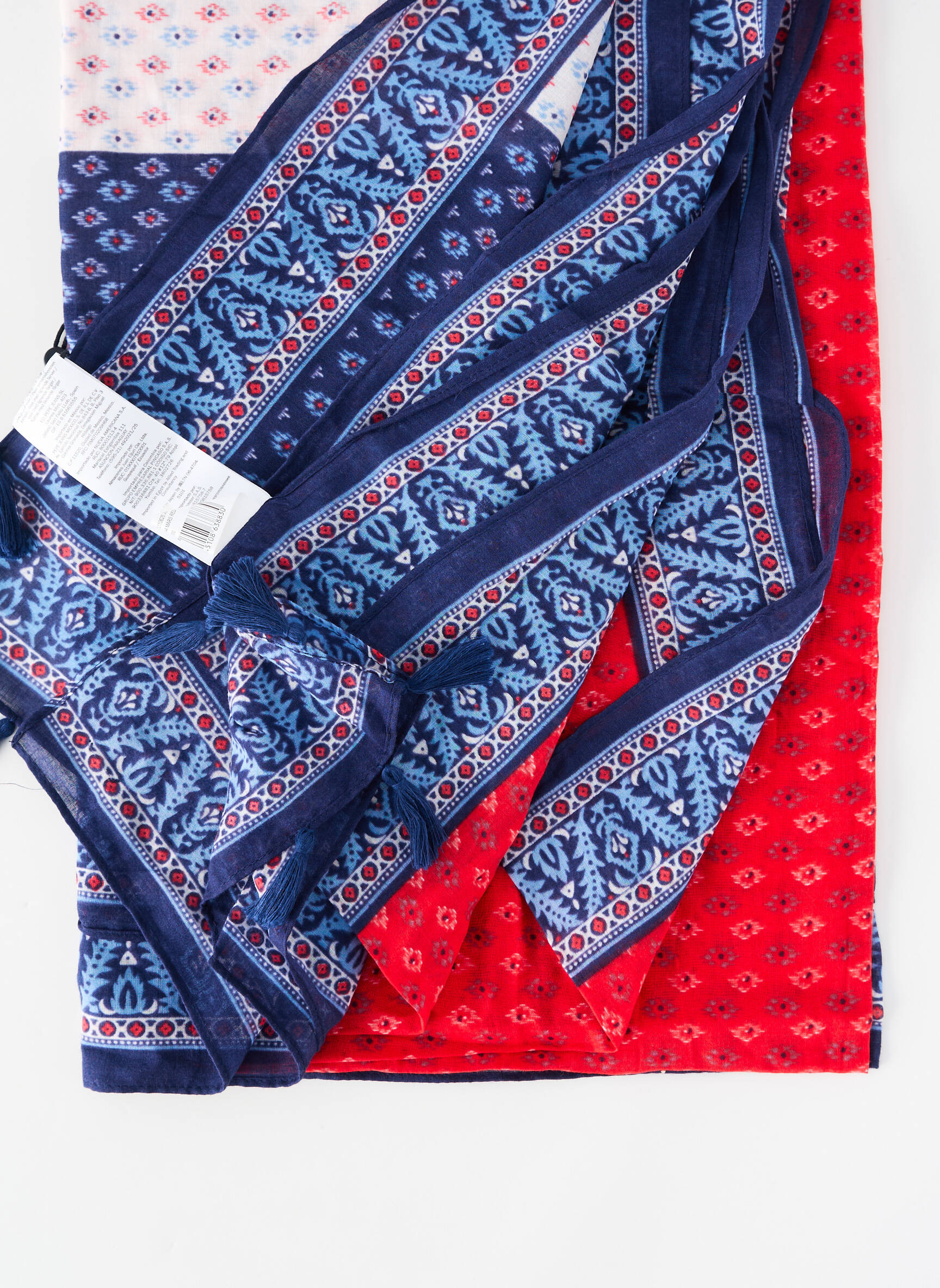 Eșarfă țesătură poplin albastru PEPE JEANS femeie