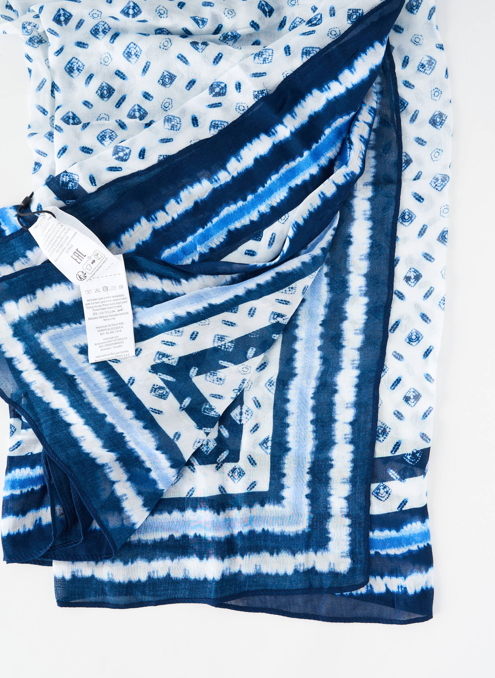 Eșarfă țesătură poplin albastru PEPE JEANS femeie
