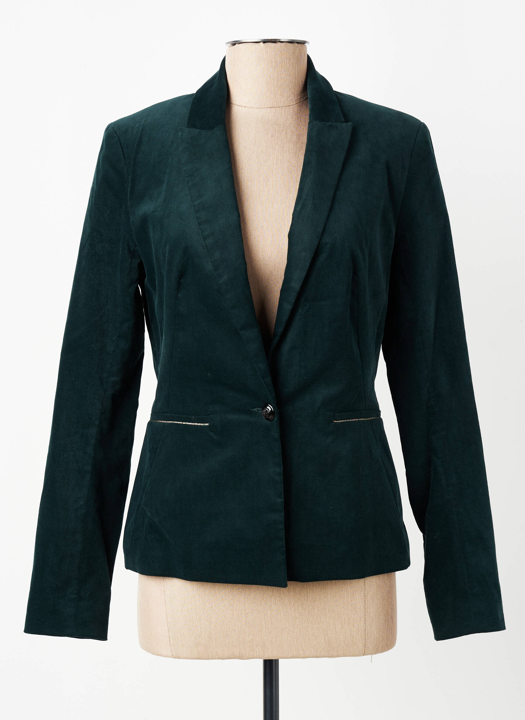 Sacou buzunare verde ONE STEP femeie