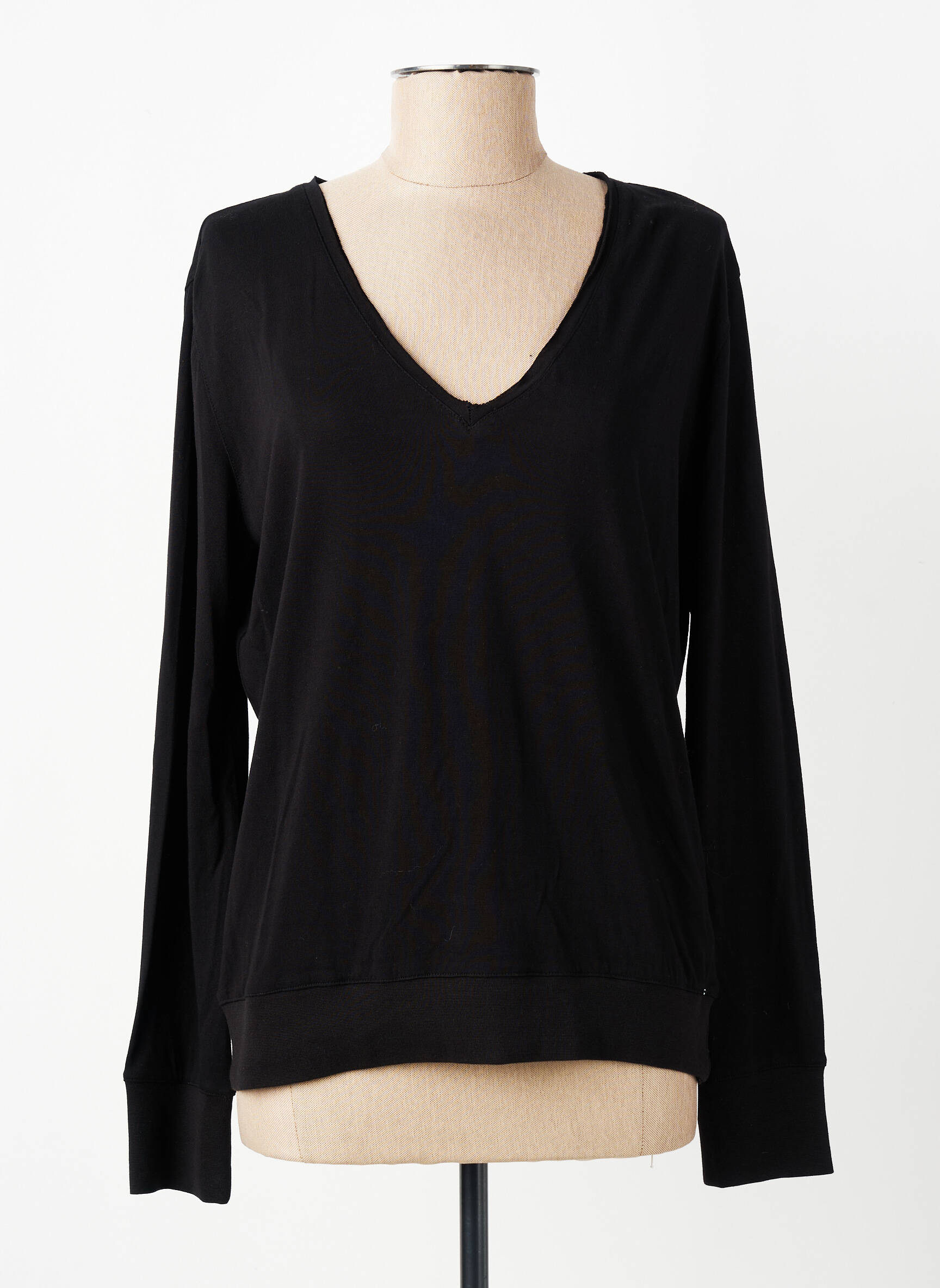 Tricou mâneci lungi mâneci lungi negru IKKS femeie