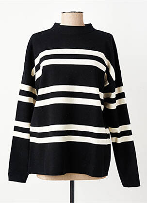 Pulover elasticitate mâneci lungi negru YAYA femeie