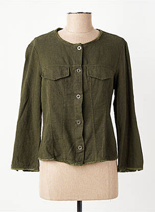 Jachete casual guler rotund verde MALOKA femeie