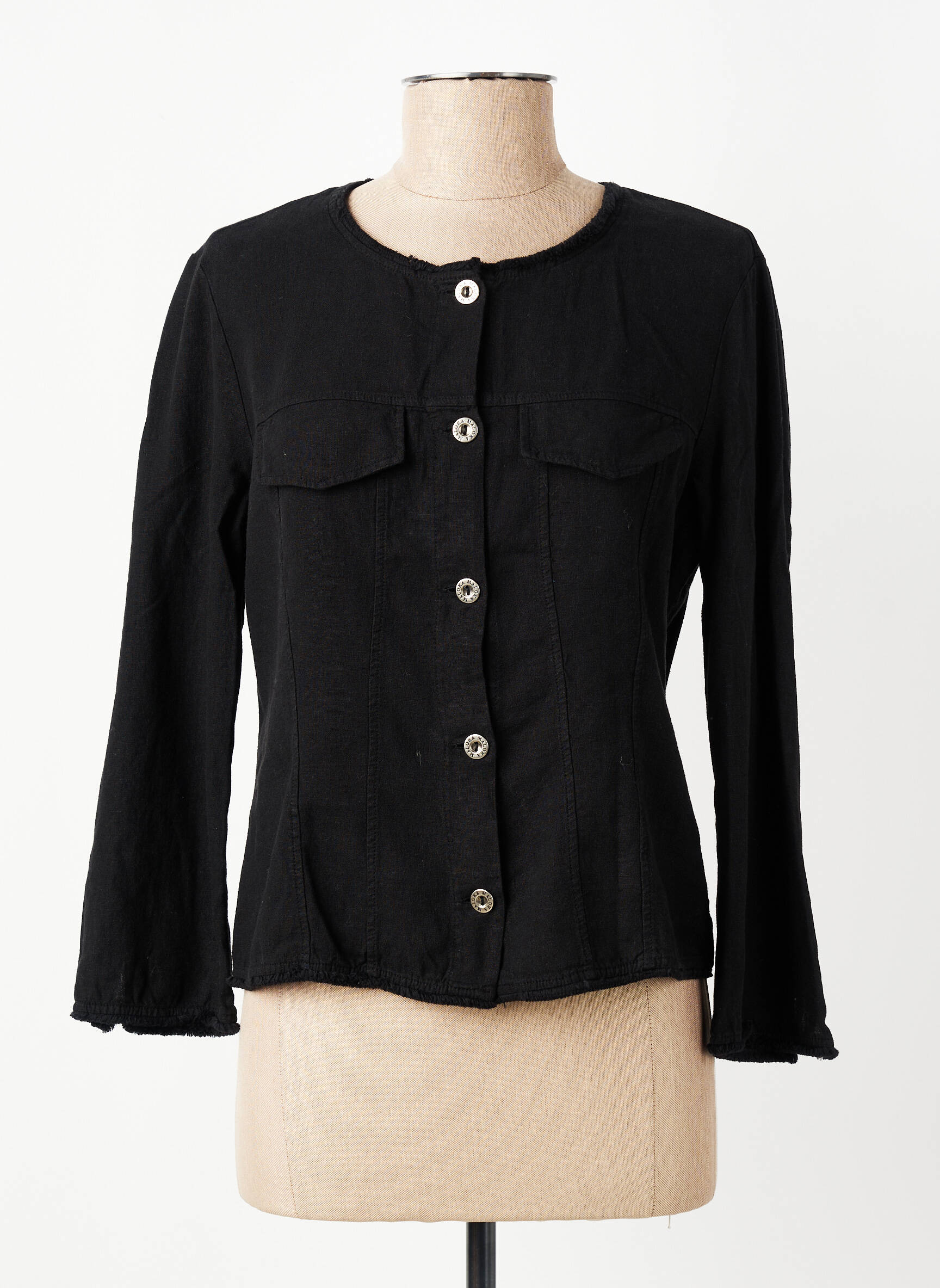 Jachete casual guler rotund negru MALOKA femeie