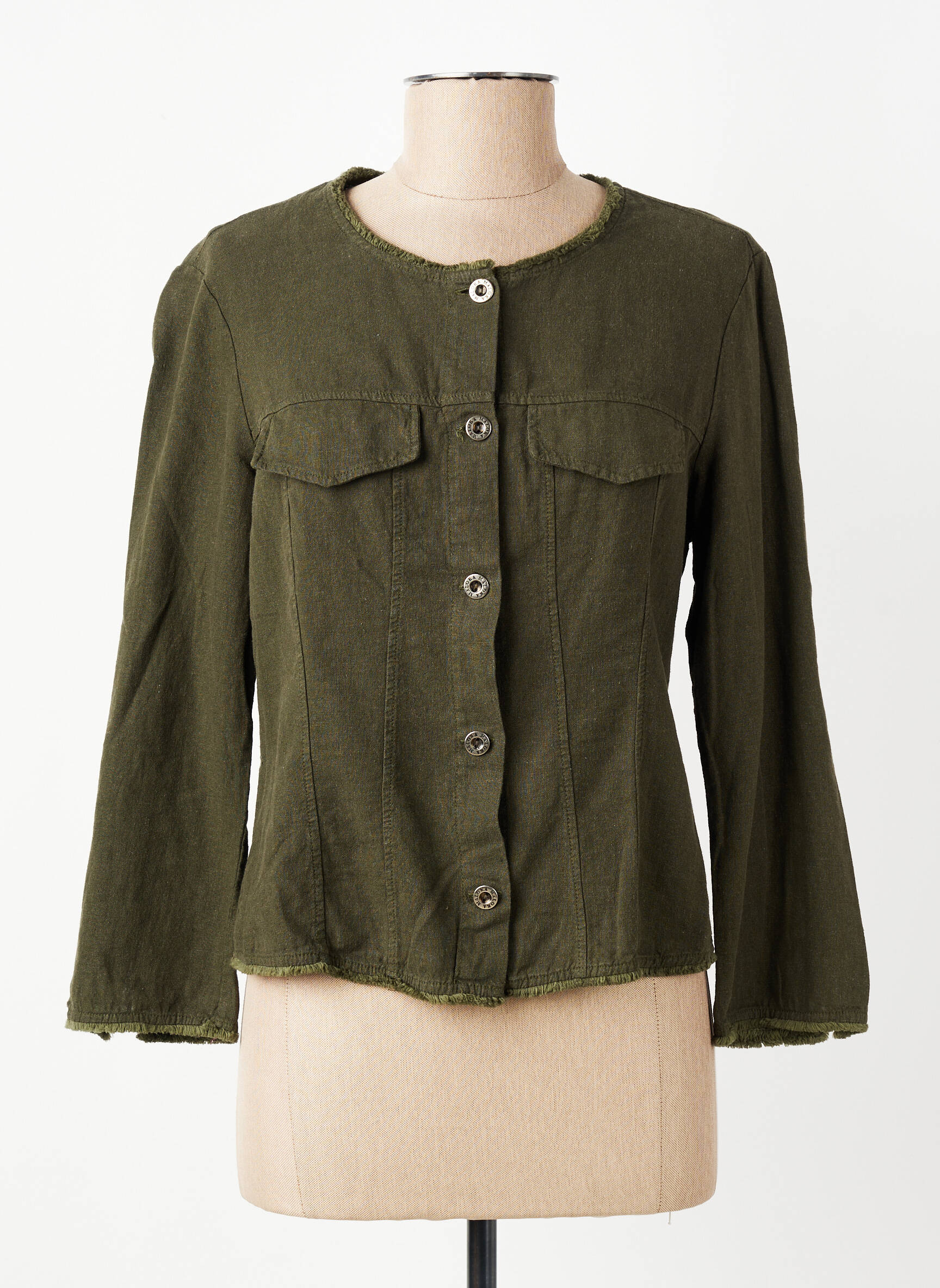 Jachete casual guler rotund verde MALOKA femeie