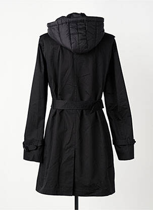 Trench țesătură poplin cu glugă negru IKKS femeie