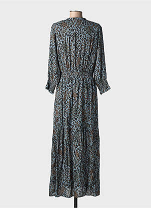 Rochie lungă mâneci lungi mâneci lungi albastru IKKS femeie