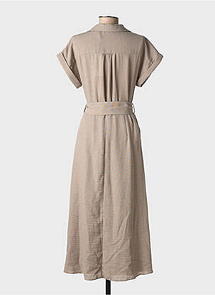 Rochie lungă mâneci scurte mâneci scurte maro YAYA femeie