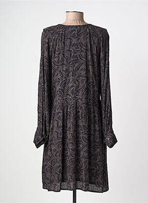 Rochie midi imprimeu floral mâneci lungi gri YAYA femeie