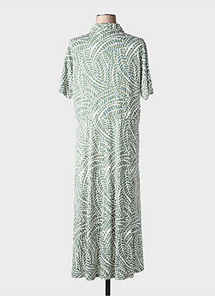 Rochie lungă imprimeu fantezie mâneci scurte verde WHITE STUFF femeie