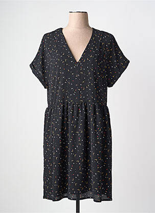 Rochie midi croială fluidă mâneci scurte negru I.CODE (By IKKS) femeie