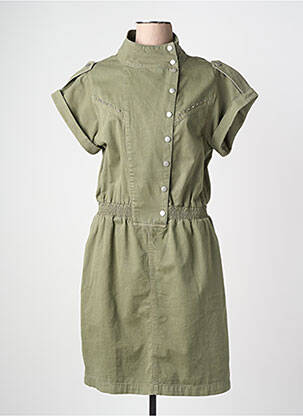 Rochie midi mâneci scurte mâneci scurte verde IKKS femeie