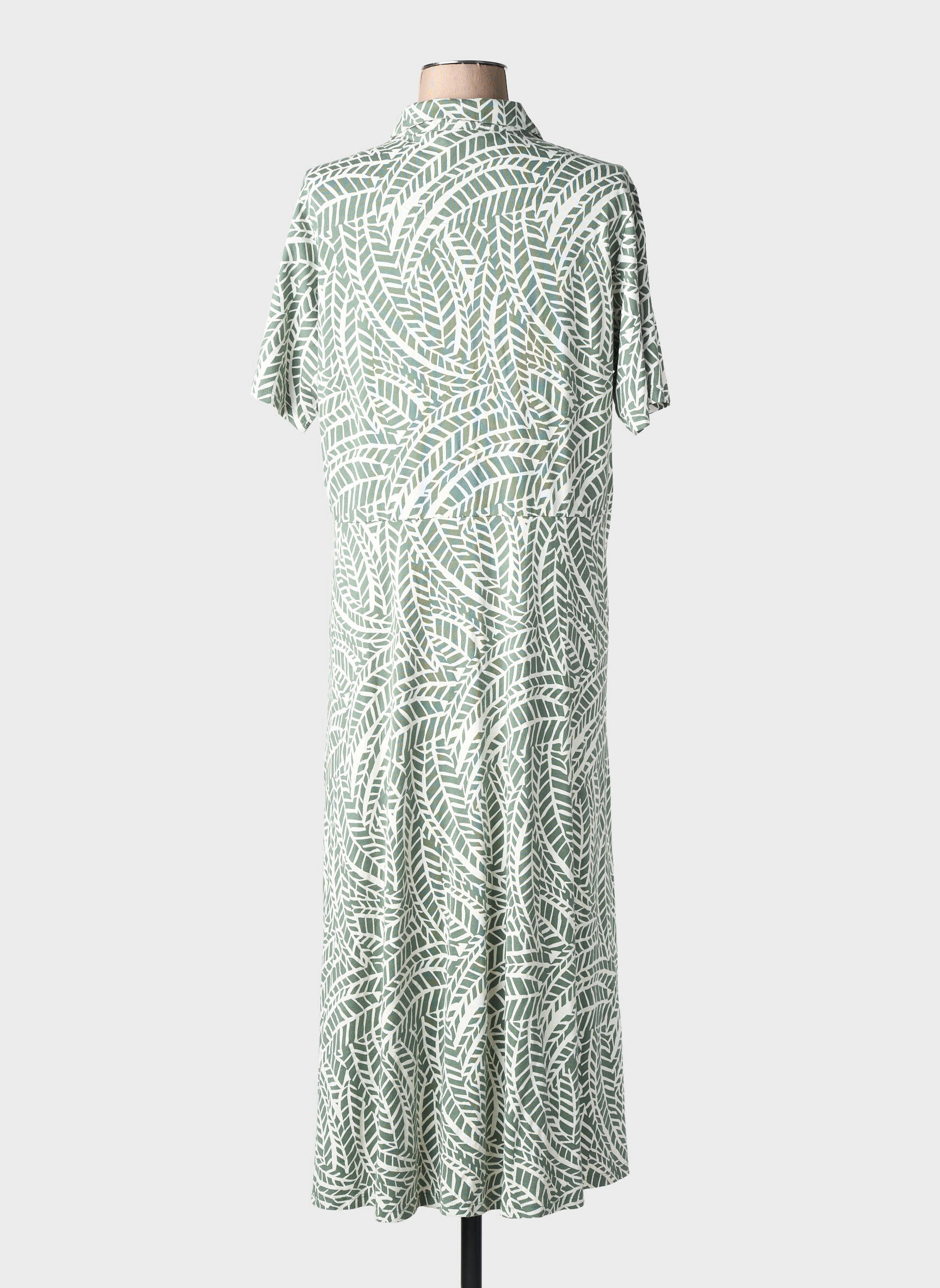 Rochie lungă imprimeu fantezie mâneci scurte verde WHITE STUFF femeie