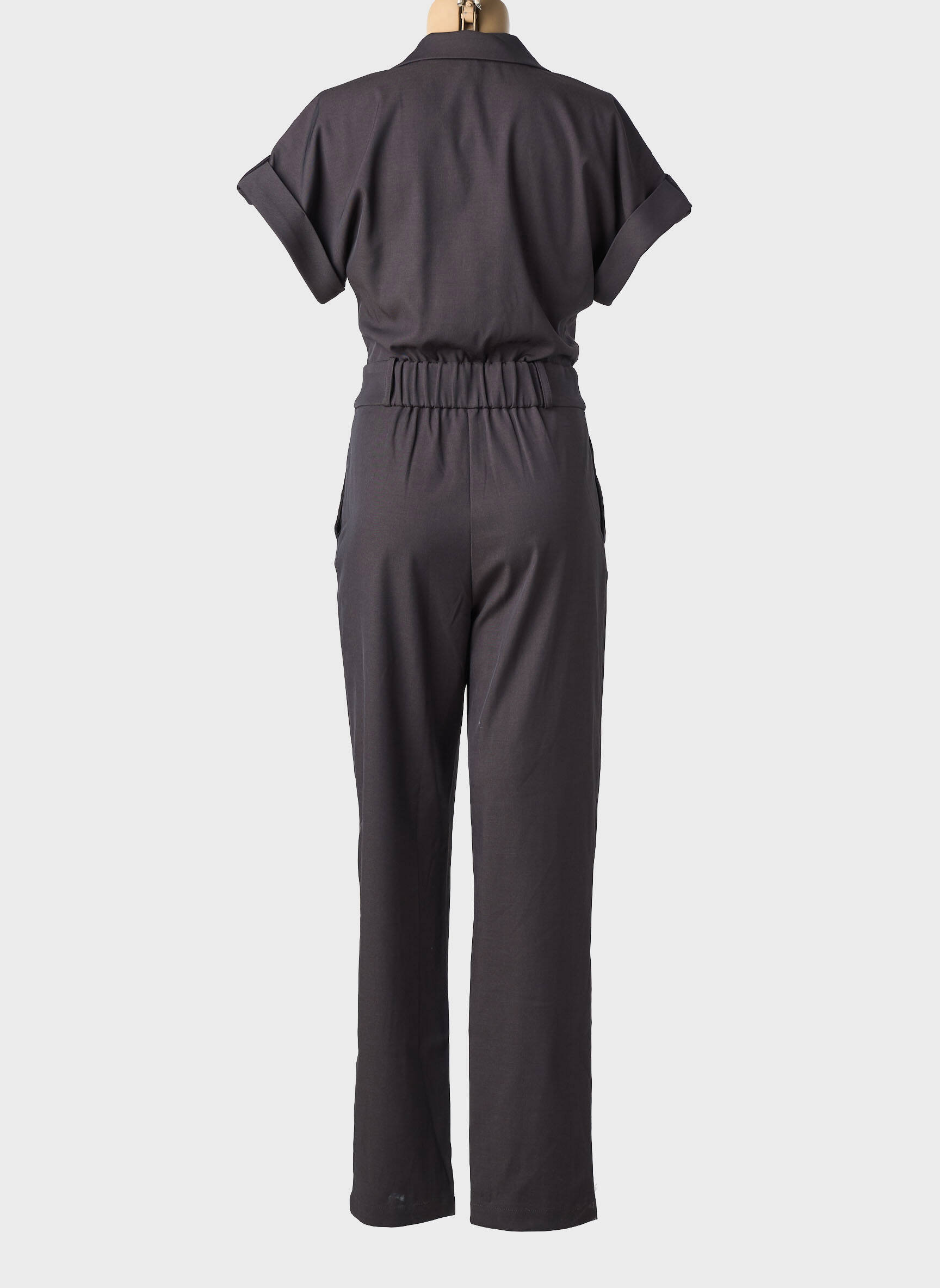 Salopetă-pantalon mâneci scurte mâneci scurte gri YAYA femeie