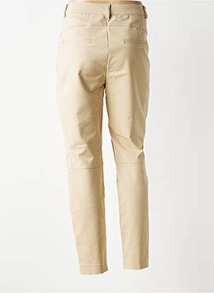 Pantalon chino țesătură poplin mărime normală bej YAYA femeie