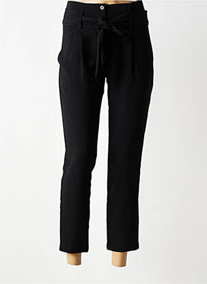 Pantalon 7/8 croială morcov talie înaltă negru IKKS femeie