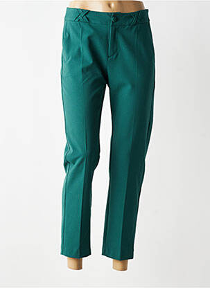 Pantalon chino închidere cu fermoar sub clapetă cu nasturi mărime normală verde I.CODE (By IKKS) femeie