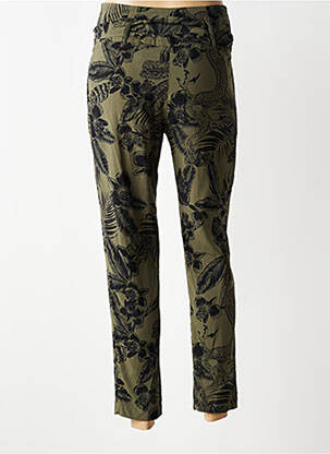 Pantalon 7/8 croială morcov talie înaltă verde IKKS femeie