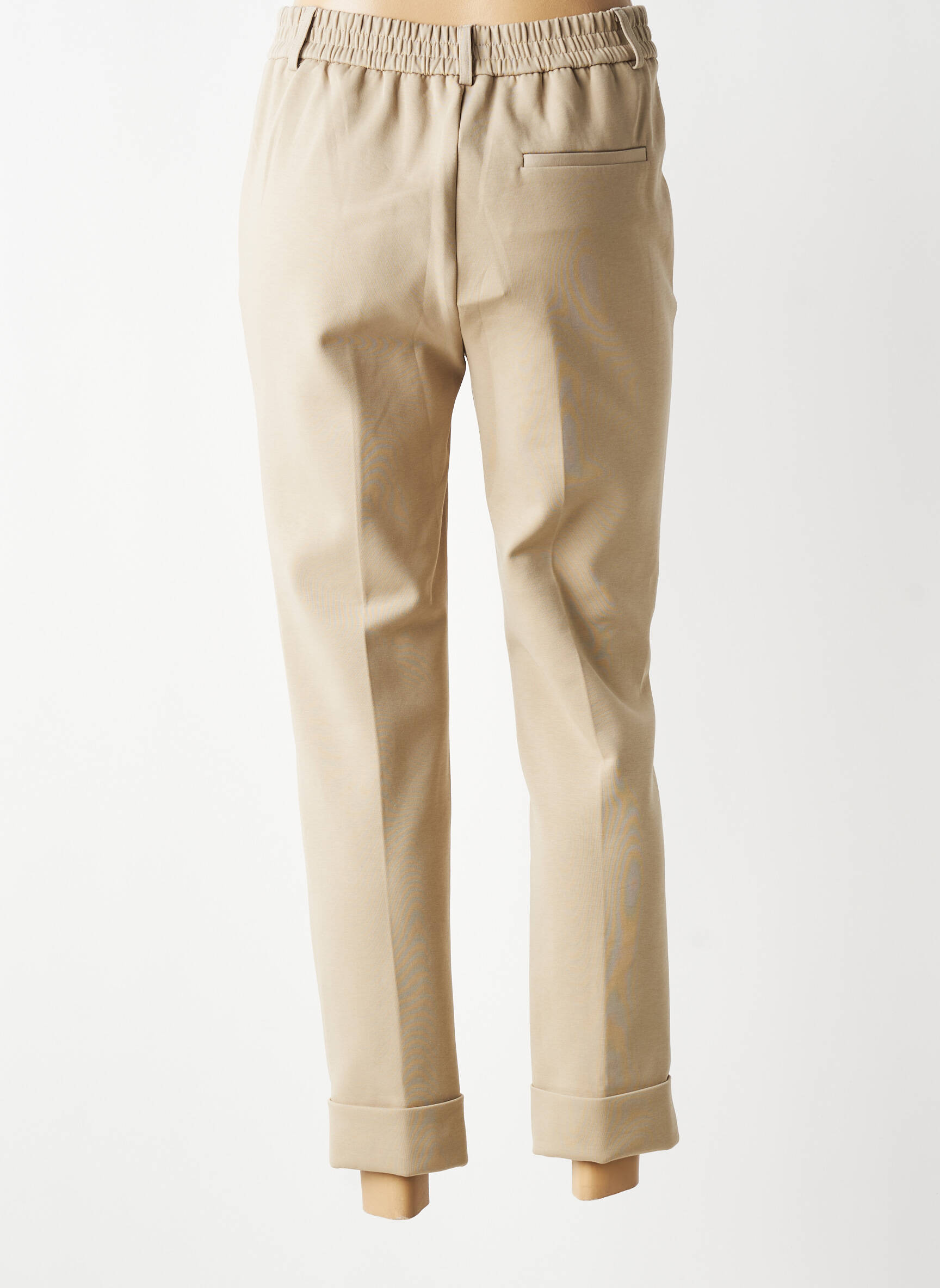 Pantalon 7/8 elasticitate mărime normală bej YAYA femeie