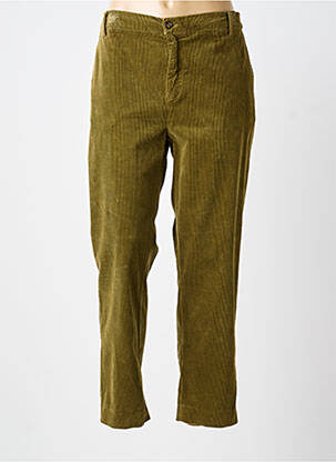 Pantalon chino închidere cu fermoar sub clapetă cu nasturi mărime normală verde HOD femeie