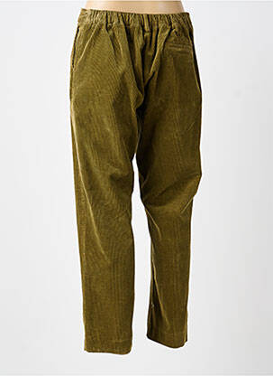 Pantalon chino închidere cu fermoar sub clapetă cu nasturi mărime normală verde HOD femeie