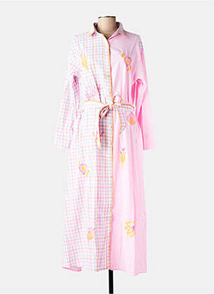 Rochie lungă mâneci lungi mâneci lungi roz INSPIRATION STUDIO femeie