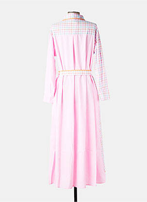 Rochie lungă mâneci lungi mâneci lungi roz INSPIRATION STUDIO femeie